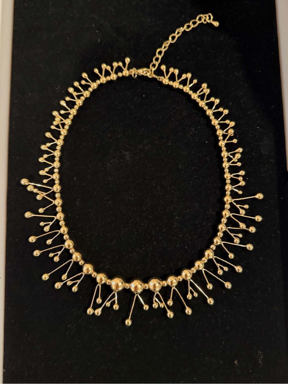 Vintage Gold Drop Bead Necklace